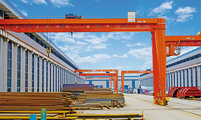 Semi-Gantry crane system, half A-frame gantry crane